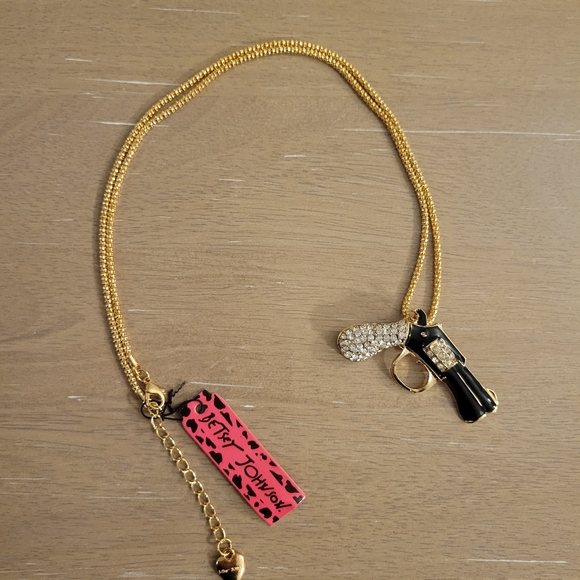 Betsey Johnson Pistol Necklace - Picture 1 of 6